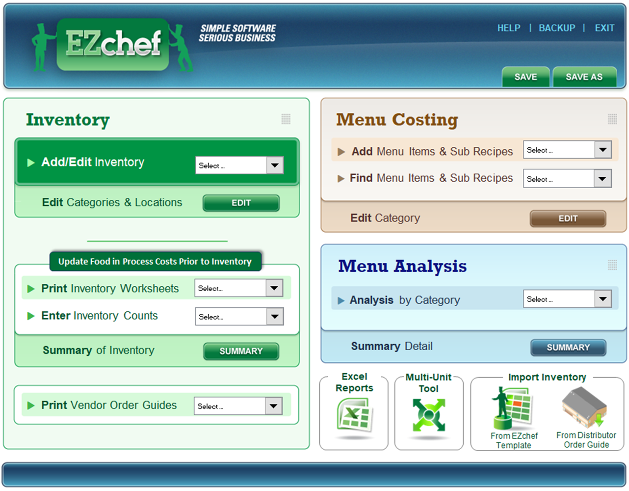 Ezchef Software Inventory Management