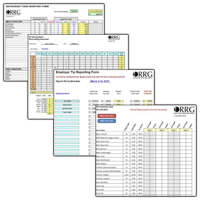 Restaurant Tip Sheet Template from www.rrgconsulting.com